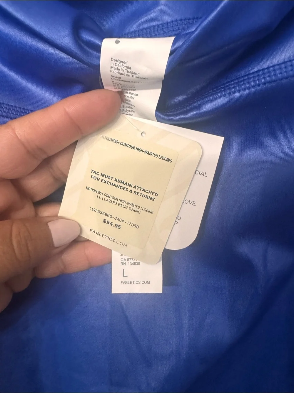Fabletics Electric Blue Racerback Tank and High-Waist Leggings - Picture 10 of 13